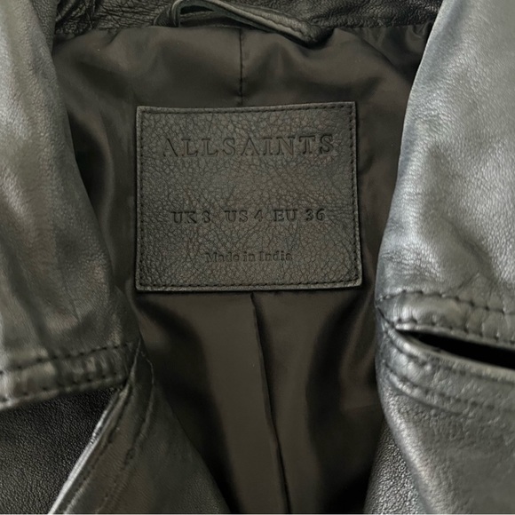Allsaints cargo women’s Leather jacket Size 4 New No tags - Picture 6 of 6